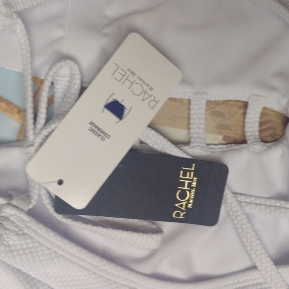 RACHEL Rachel Roy white one piece swimsuit size medium - Picture 3 of 4